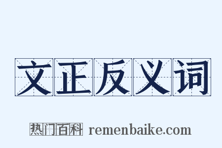 文正反义词是什么意思的图片